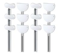Runsgo Toothpaste Squeezer, Metal Tube Squeezer Key Stainless Steel Toothpaste Roller Tube Wringer for Paint, Cream, Cosmetic and Hair Dye (12 PCS)
