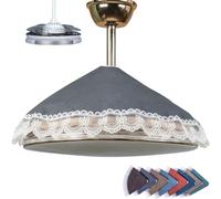 Runspich Retractable Blade Ceiling Fan Light Dust Covers & Fandelier Chandelier Fan Protection Guards, Earl Grey, Fit 36"