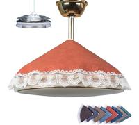 Runspich Retractable Blade Ceiling Fan Light Dust Covers & Fandelier Chandelier Fan Protection Guards, Coral Red, Fit 36"