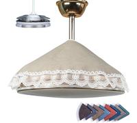 Runspich Retractable Blade Ceiling Fan Light Dust Covers & Fandelier Chandelier Fan Protection Guards, Mauve Beige, Fit 36"