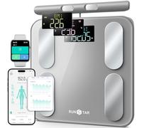 Runstar Digital Bathroom Scale for Body Weight, Body Fat, BMI 28 Measurements, Innovative 8-Electrode Smart Scales FSA or HSA Eligible with Voice Prompt Function High Accurate Bluetooth Weight Machine