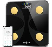RunStar Scale for Body Weight, Smart Digital Bathroom Scale with Large Display, 13 Body Composition Monitor Health Analyzer Sync with Fitness App - Black Gold