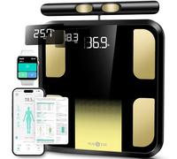 RunStar Scales for Body Weight and Fat, Full-Body Bathroom Scale with 8 Electrodes for BMI, Muscle Mass, 3-Metric Display, High-Accuracy Body Composition Monitor with 28 Metrics & APP Connectivity