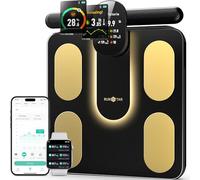 Runstar Smart Scale FSA or HSA Eligible, 8 Electrodes Digital Bathroom Scale for Body Weight and Fat, BMI, Muscle Mass 28 Body Composition Measurement, with Full-Color TFT LCD on Retractable Handle