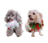 Runstarshow Dog Christmas Costume Cat Xmas Outfit 2 Pcs Puppy Santa Hat Kitten Collar with Bells Cute Elf Pets Outfits for Small Medium Large Dogs & Cats