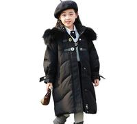 Runstarshow Girls Down Winter Coat Kids Puffer Jackets Warm Parka Coat with Hood Warm School Jacket Waterproof Windproof Outdoor Outerwear with Pockets for Girls Age 7-16 Years