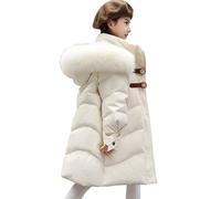 Runstarshow Girls Down Winter Coat Kids Puffer Jackets Warm Parka Coat with Hood Warm School Jacket Waterproof Windproof Outdoor Outerwear with Pockets for Girls Age 7-16 Years