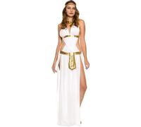 Runstarshow Greek Goddess Costume Women Halloween Costumes Ancient Greece Dress Up Ladies Roman Toga Historical Outfits Fancy Dress Accessories S-XXL