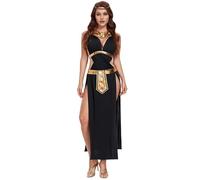 Runstarshow Greek Goddess Costume Women Halloween Costumes Ancient Greece Dress Up Ladies Roman Toga Historical Outfits Fancy Dress Accessories S-XXL