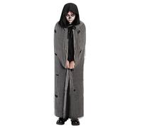 Runstarshow Grim Reaper Costume Adult Halloween Costumes for Women Scary Ghost Cloak Men 150Cm/59IN Vampire Hooded Cape Gothic Fancy Dress One Size Fits All