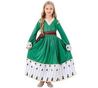 Runstarshow Halloween Costumes for Kids Girls Forest Fairy Outfit Cute Elf Green Dress Ethnic Fancy Dress Huntress Costume Party Cosplay Age 5-14