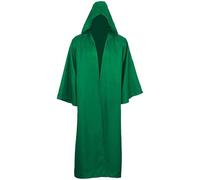 Runstarshow Halloween Hooded Cloak Wizard Costume Adult Men Vampire Cape Women Gothic Witch Outfit Halloween Medieval Costumes Cosplay Robes S-3XL / UK 8-20