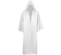 Runstarshow Halloween Hooded Cloak Wizard Costume Adult Men Vampire Cape Women Gothic Witch Outfit Halloween Medieval Costumes Cosplay Robes S-3XL / UK 8-20