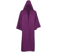 Runstarshow Halloween Hooded Cloak Wizard Costume Adult Men Vampire Cape Women Gothic Witch Outfit Halloween Medieval Costumes Cosplay Robes S-3XL / UK 8-20