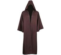 Runstarshow Halloween Hooded Cloak Wizard Costume Adult Men Vampire Cape Women Gothic Witch Outfit Halloween Medieval Costumes Cosplay Robes S-3XL / UK 8-20