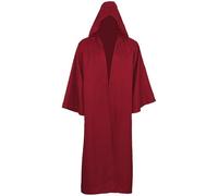 Runstarshow Halloween Hooded Cloak Wizard Costume Adult Men Vampire Cape Women Gothic Witch Outfit Halloween Medieval Costumes Cosplay Robes S-3XL / UK 8-20