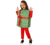 Runstarshow Kids Christmas Costume Girls Xmas Dress Up Boys Fancy Dress Costumes Halloween Present Box Candy Cane Novelty Outfits Unisex Jumpsuit Age 3-12 Years