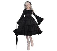Runstarshow Lolita Dress For Women Medieval Costume Women Halloween Renaissance Dresses With Bow Sweet Gothic Fancy Dress Vintage Ball Gown UK Sizes 8-24 (S-5XL)