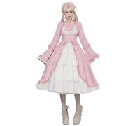 Runstarshow Lolita Dress For Women Medieval Costume Women Halloween Renaissance Dresses With Bow Sweet Gothic Fancy Dress Vintage Ball Gown UK Sizes 8-24 (S-5XL)