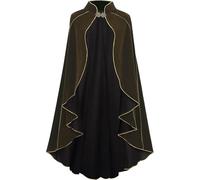 Runstarshow Medieval Cape Women Halloween Costumes Velvet Gothic Sorceress Cloak Adult Renaissance Fancy Dress Vampire Queen Outfit One Size Fits All