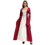 Runstarshow Medieval Costume Women Renaissance Dress Halloween Costumes Adult Lace Up Queen Gown Gothic Historical Fancy Dress Cosplay Outfit Plus Size S-5XL