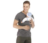Runstarshow Mens Baby Carrier Tshirt Short Sleeve Crew Neck Kangaroo Pocket Dad Shirt with Baby Pouch Casual Summer Cozy Soft Tops