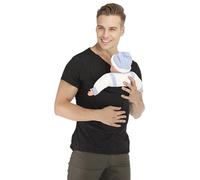 Runstarshow Mens Baby Carrier Tshirt Short Sleeve Crew Neck Kangaroo Pocket Dad Shirt with Baby Pouch Casual Summer Cozy Soft Tops