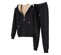 Runstarshow Tracksuit Womens Full Set Fleece Hoodie Jacket Joggers Ladies Jogging Suits Warm Joggers Sweatsuits Lounge Wear Sets Autumn Winter Two Piece Outfit Sportswear Plus Size M-4XL / 8-22