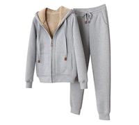 Runstarshow Tracksuit Womens Full Set Fleece Hoodie Jacket Joggers Ladies Jogging Suits Warm Joggers Sweatsuits Lounge Wear Sets Autumn Winter Two Piece Outfit Sportswear Plus Size M-4XL / 8-22