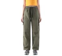 Runstarshow Walking Trousers for Women Winter Hiking Pants Cargo Trousers Lightweight Quick Dry Hiking Pants with Zip Pockets Ladies Overtrousers Plus Size S-5XL / UK 8-22 Army Green