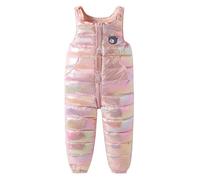 Runstarshow Winter Trousers Kids Snow Pants Toddlers Girls Boys Snow Suits Ski Pants Warm Down Cotton Jumpsuit Overalls Colorful Zip Button Closure for Unisex Babies Toddlers Kids 1-6 Years