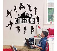 Runtoo Game Wall Stickers Black Quotes Boys Wall Decals for Playroom Kids Bedroom Wall Decor