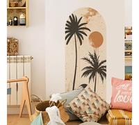 Runtoo Large Boho Arch Wall Art Decal Backdrop Palm Tree Modern Simple Wall Stickers for Bedroom Headboard Living Room Nursery Office Home Decor