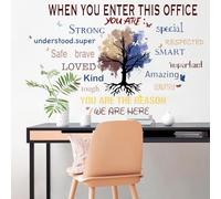 Runtoo Office Inspirational Quotes Wall Decals Positive Sayings Peel and Stick Plants Wall Stickers for Work Motivational Teamwork Company Art We are A Team Wall Decor