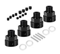 Runup +10mm Extended Wheel Hub Adapters, 4pcs Wheel Widening for Arrma 1/8 Typhon 6S BLX & 1/8 Typhon 6S TLR & 1/7 Mojave 6S Tuning Parts (Black)