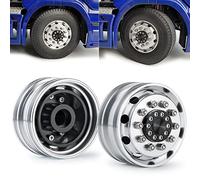 Runup 2pcs Metal Wheel Hub,Front Wheel Rims for 1/14 RC Tamiya Tractor Climbing Trailer