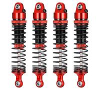 Runup 71mm Aluminium Shock Absorber with Progressive Springs - Front & Rear Adjustable - For 1/16 ARRMA Gorgon GROM & Quake GROM RC Car Upgrade (Red)