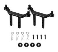 Runup Aluminum Front and Rear Body Brackets with Mounting Bracket for Column for 1/18 Traxxas Latrax Desert Prerunner Upgrades Part (Black)