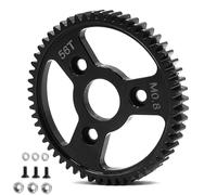 Runup Carbon Steel 54T 56T 58T Spur Gear Main Gear 32P 0.8M Gear for 1/10 Tra-xxas Slash Platinum Rustler Stampede 4x4 VXL 2WD Jato Rally E-REVO Summit T-Maxx (56T)