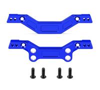 Runup RC Buggy Front And Rear Bumper Plate Aluminium 7075 Upgrade Parts Compatible For Arrma 1/14 Mojave Grom Mega 380 1/16 Mojave Grom 1/18 Granite Grom Upgrade Parts (Blue)