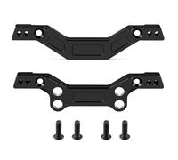 Runup RC Buggy Front And Rear Bumper Plate Aluminium 7075 Upgrade Parts Compatible For Arrma 1/14 Mojave Grom Mega 380 1/16 Mojave Grom 1/18 Granite Grom Upgrade Parts (Black)