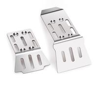 Runup RC Chassis Guard Skid Plate for Arrma 1/18 Granite Grom Mega 380 | 1:18 Typhon Grom Stainless Steel Front and Rear Axle Protectors RC Car Upgrade Parts