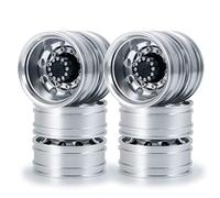 Runup Set of 4 Metal Back Wheel Hub Rims for 1/14 RC Tamiya Tractor Climbing Trailer