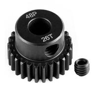 Runup Steel 48P 5 mm Bore Sprocket Motor Gear 17-29T for Arrma HPI Kyosho Losi Axial Tra-xxas Tamiya 1/5 1/6 1/8 1/10 RC Car Monster Truck Buggy (26T)