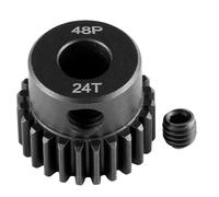 Runup Steel 48P 5 mm Bore Sprocket Motor Gear 17-29T for Arrma HPI Kyosho Losi Axial Tra-xxas Tamiya 1/5 1/6 1/8 1/10 RC Car Monster Truck Buggy (24T)