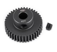 Runup Steel 48P Motor Gear 5mm Bore 40-45T Pinion Gears for 1/10 1/8 1/6 1/5 RC Buggy Monster Truck Drift Car Off-Road Crawler Part (40T)