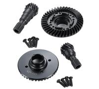 Runup Steel Front and Rear 42T Spiral Cut Differential 13T Sprocket Diff Gear Set for Tra-xxas 1/5 Xmaxx X-Maxx 6S 8S Series Upgrades Parts