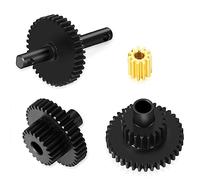 Runup Steel Transmission Gears Set 1/18th Gear Replace with 11T Motor Pinion for TRX4-M TRX4M RC Car Upgrade (Overdrive Gear 9.7:1)