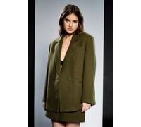 RUNWAY 1.8.1.8 Women's Wool Mix Double Breasted Blazer in Olive | Size: 10 RUNWAY 1.8.1.8 Olive 10