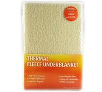 Runway Splash FITTED THERMAL FLEECE UNDERBLANKET MATTRESS COVER BLANKET FAUX SHEEPSKIN TOPPER[Cream,Single]